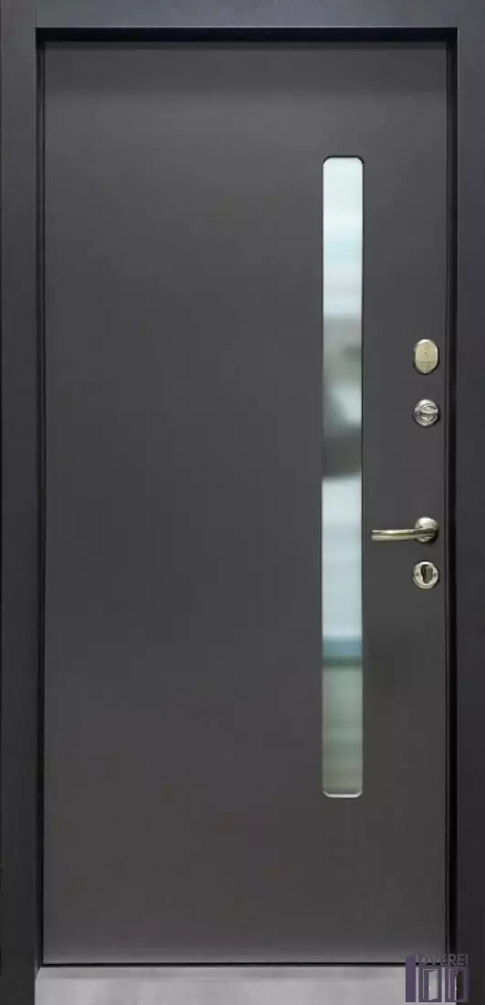 Двері вхідні метал/мдф ПУ- Вітраж Сірий /антрацит_2