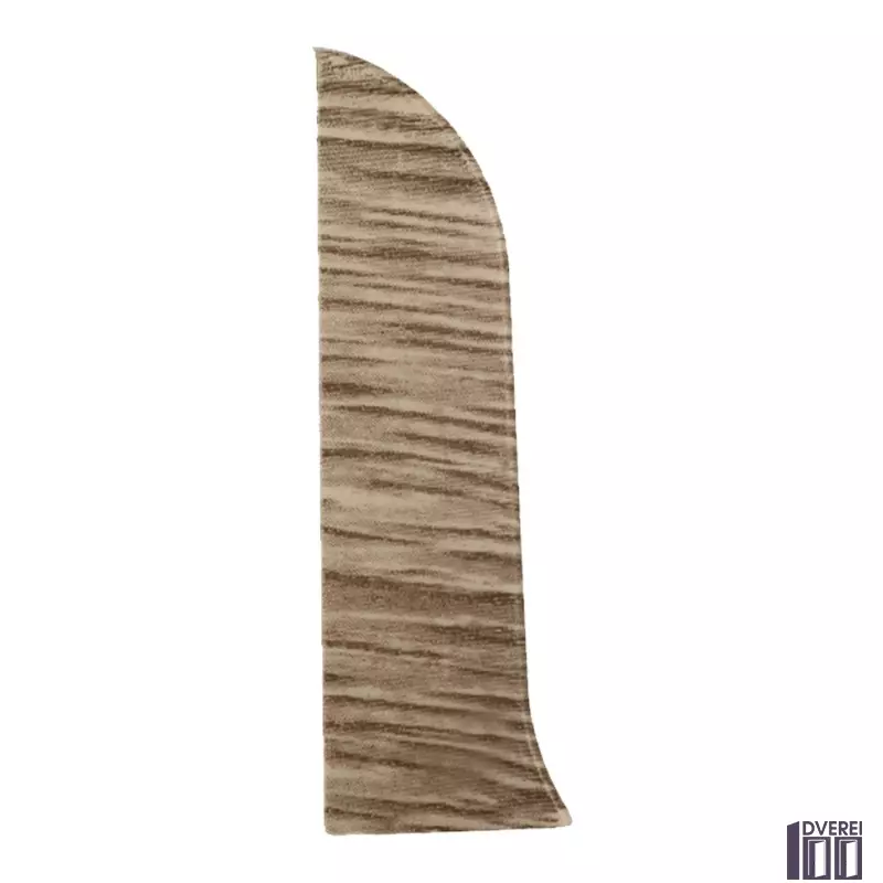 Заглушка для плінтуса з кабельканалом ліва (дуб темний)