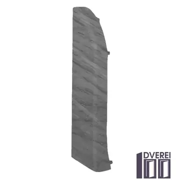 Заглушка для плінтуса з кабельканалом ліва (дуб сірий)