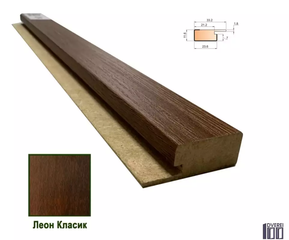 Стартова планка МДФ 1234 Леон Класик 33,2*11,6*2800 (1 шт.)