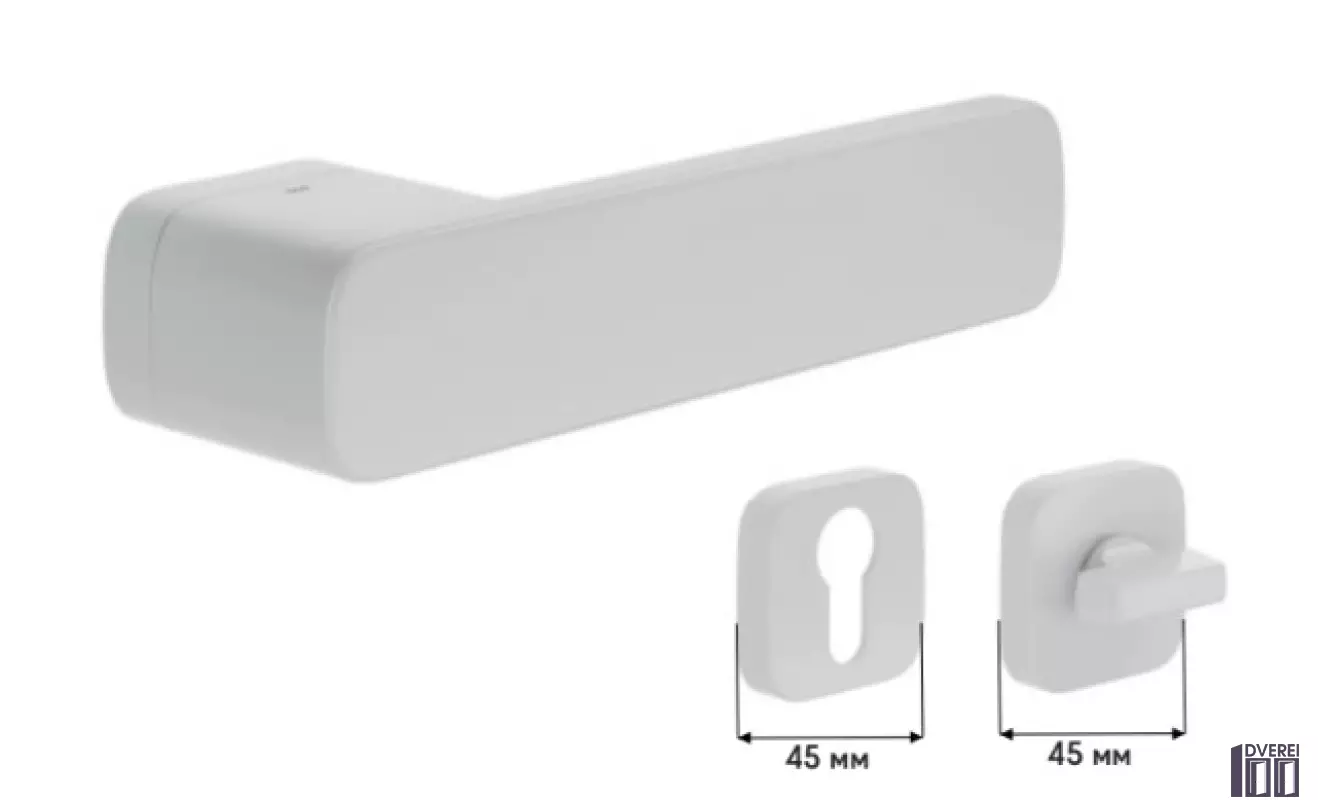 Ручка DND на розеті PLURIS PS48-ZBN білий