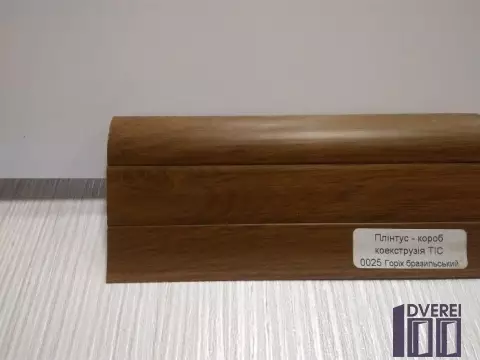 Плінтус кабельканал з гумкою ТИС 2,5м (горіх бразильський)