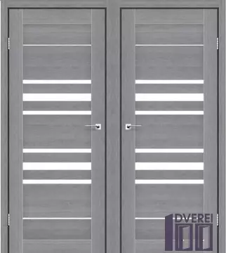Двері міжкімнатні двостулкові STEEL DOORS TOKYO Дуб попелястий Сатин білий