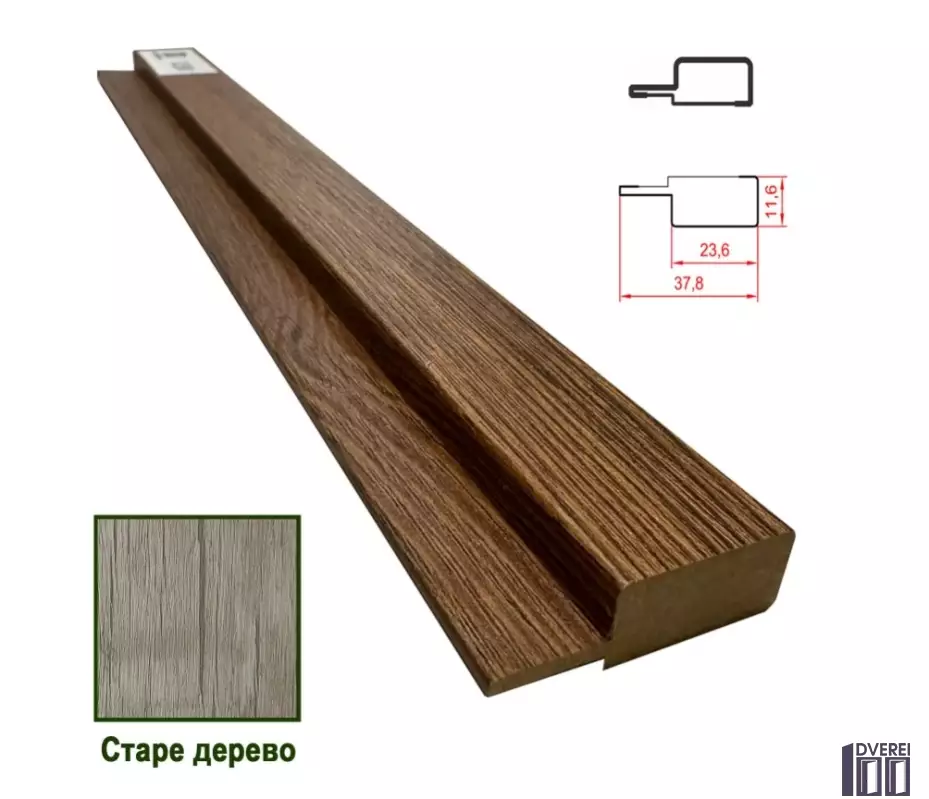 Фінішна планка МДФ 1238 Старе дерево 37,8*11,6*2800 (1 шт.)