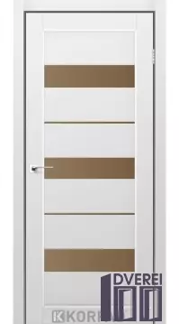 Двері міжкімнатні Korfad PORTO PR-12 Super PET сірий бронзове скло