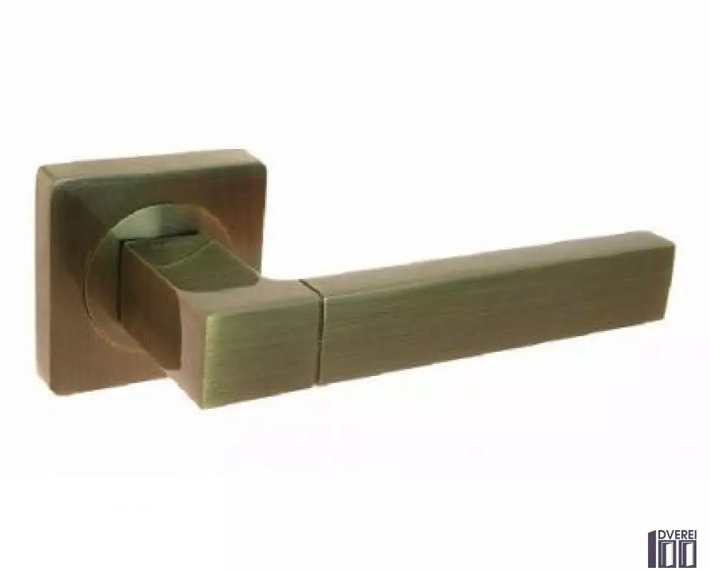 Ручка на розетці KEDR R08.081-AL-AB квадрат (колір антична бронза)