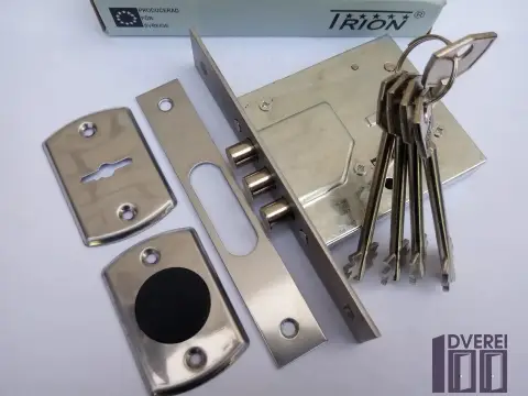 Замок врізний сувальдний TRION допов.1082 (888) 5 ключів (B-51)