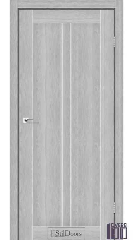 Двері міжкімнатні Stil Doors BARCELONA Дуб Сріблястий Сатин білий