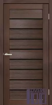 Двері міжкімнатні DOORS Смарт-ПВХ Мод. C018 ВG Бордо Скло чорне