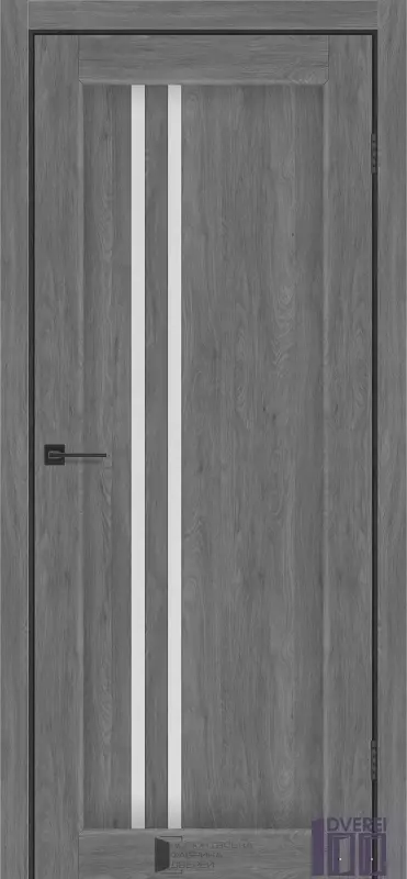 Двері міжкімнатні КДФ Прага (Бук Графіт) скло сатин