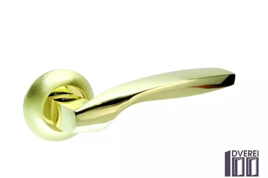 Ручка на розетці KEDR R10.045-AL-SB/PB  колір (мат.золото/золото)