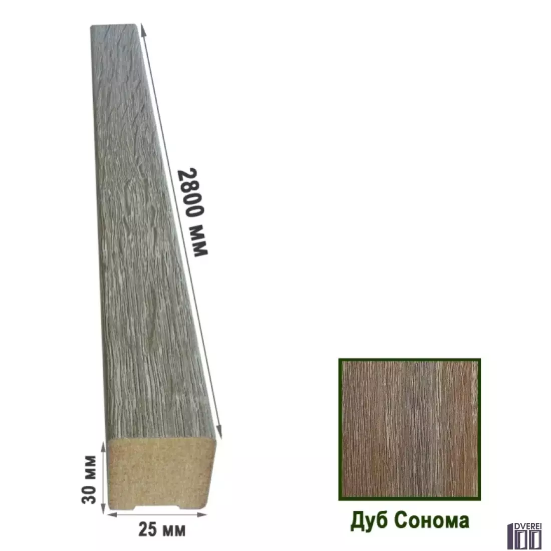 Рейки декоративні МДФ 2529 Дуб Сонома Сірий 25х30х2800 (1 шт.)_5