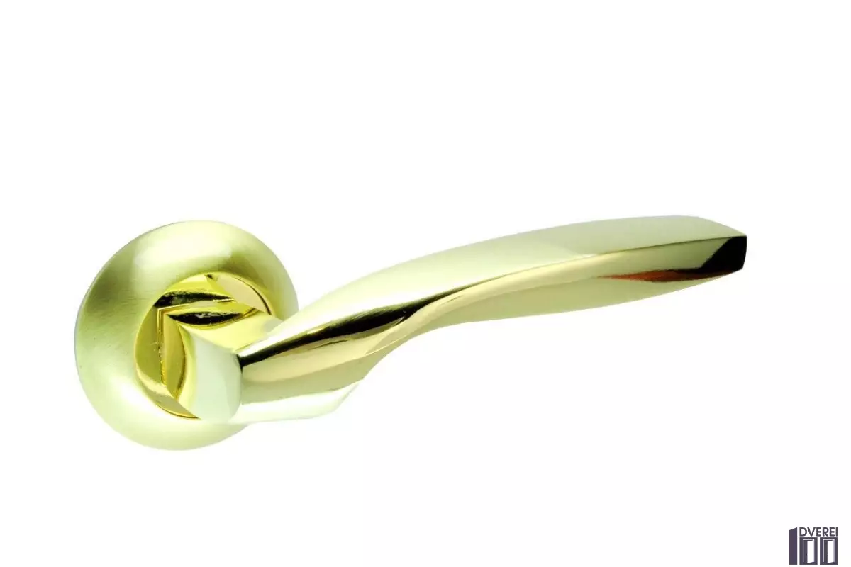 Ручка на розетці KEDR R10.045-AL-SB/PB  колір (мат.золото/золото)