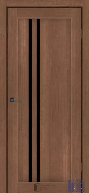 Двері міжкімнатні КДФ Прага (Вільха італійська) скло BLK