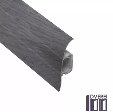 Плінтус кабельканал з гумкою ТИС 2,5м (дуб сірий)