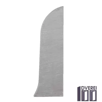 Заглушка для плінтуса з кабельканалом права (срібло)