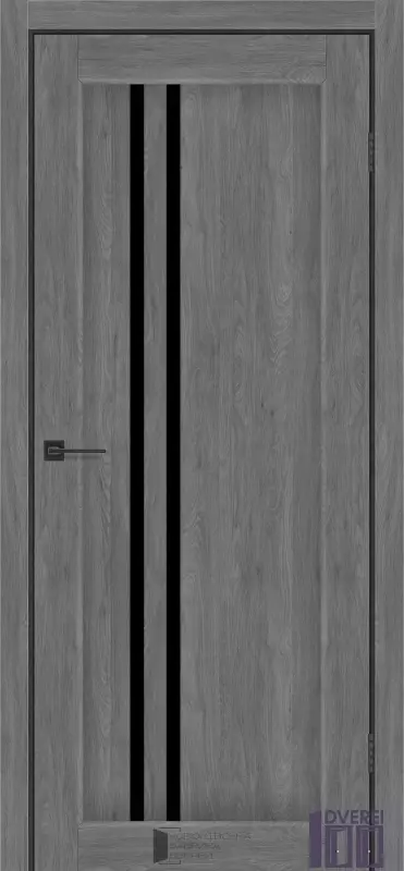 Двері міжкімнатні КДФ Прага (Бук Графіт) скло BLK