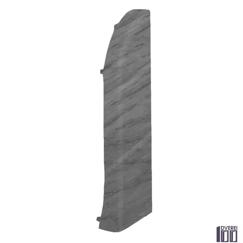 Заглушка для плінтуса з кабельканалом права (дуб сірий)