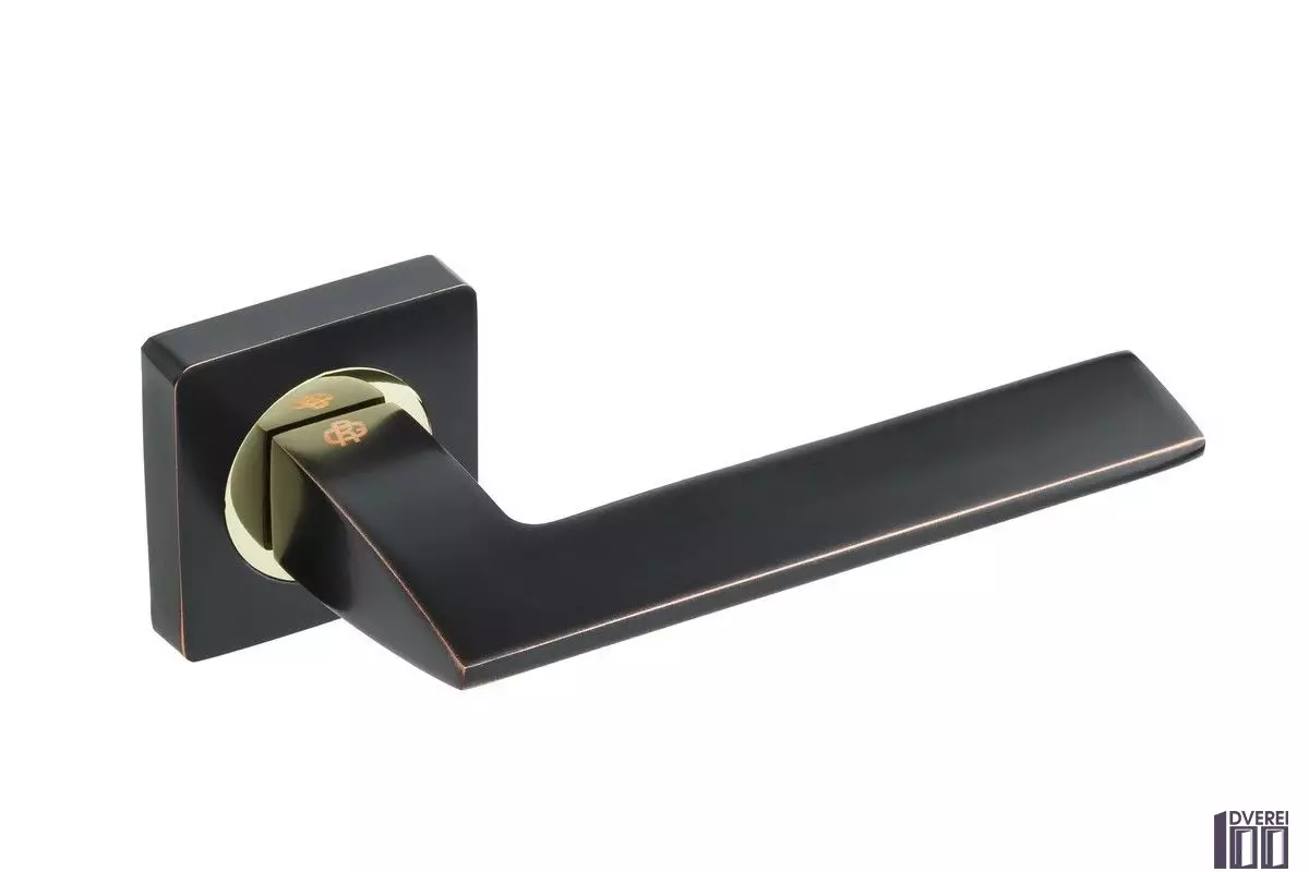 Ручка на розетці Gavroche SCANDIUM Sc  A1 колір ORB/PB (чорний/золото)