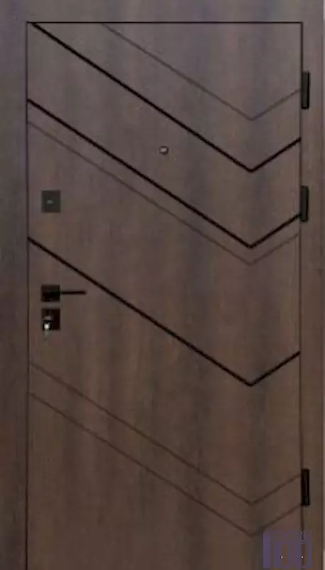 Двері вхідні Форт Нокс СТАНДАРТ (МДФ/МДФ) Квартира Дрімвуд темний/Полотно Норд Антискрейч