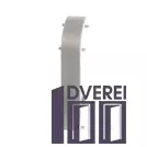 З'єднання для плінтуса з кабельканалом (сріблясто сірий)