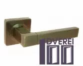 Ручка на розетці KEDR R08.081-AL-AB квадрат (колір антична бронза)