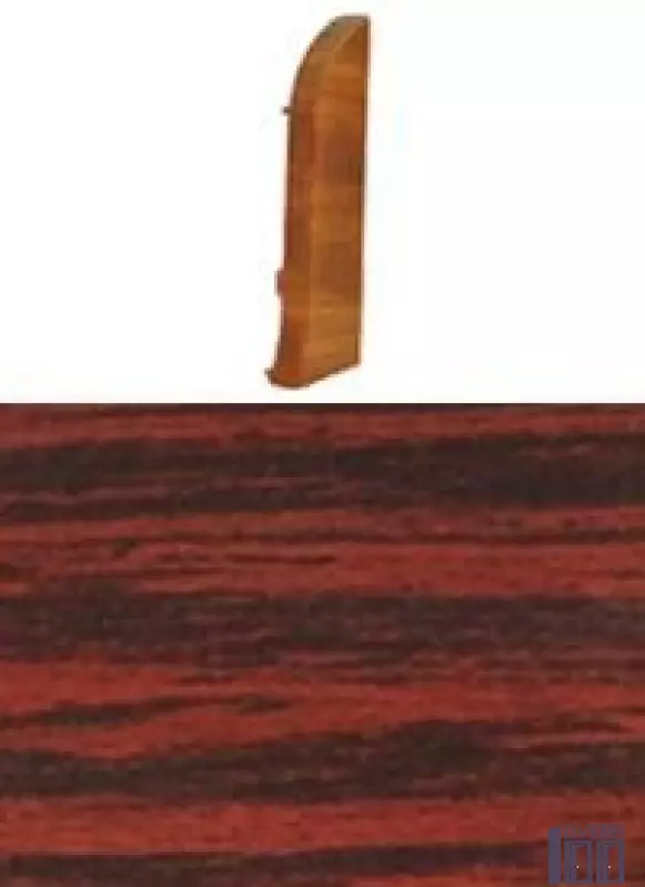 Заглушка для плінтуса з кабельканалом права (махагон)