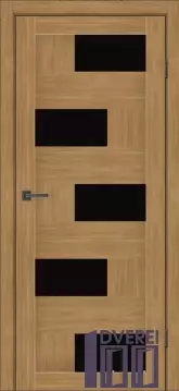 Двері міжкімнатні MSDoors Кол.FASHION Мод. HAVANA Дуб золотий (Чорне скло)