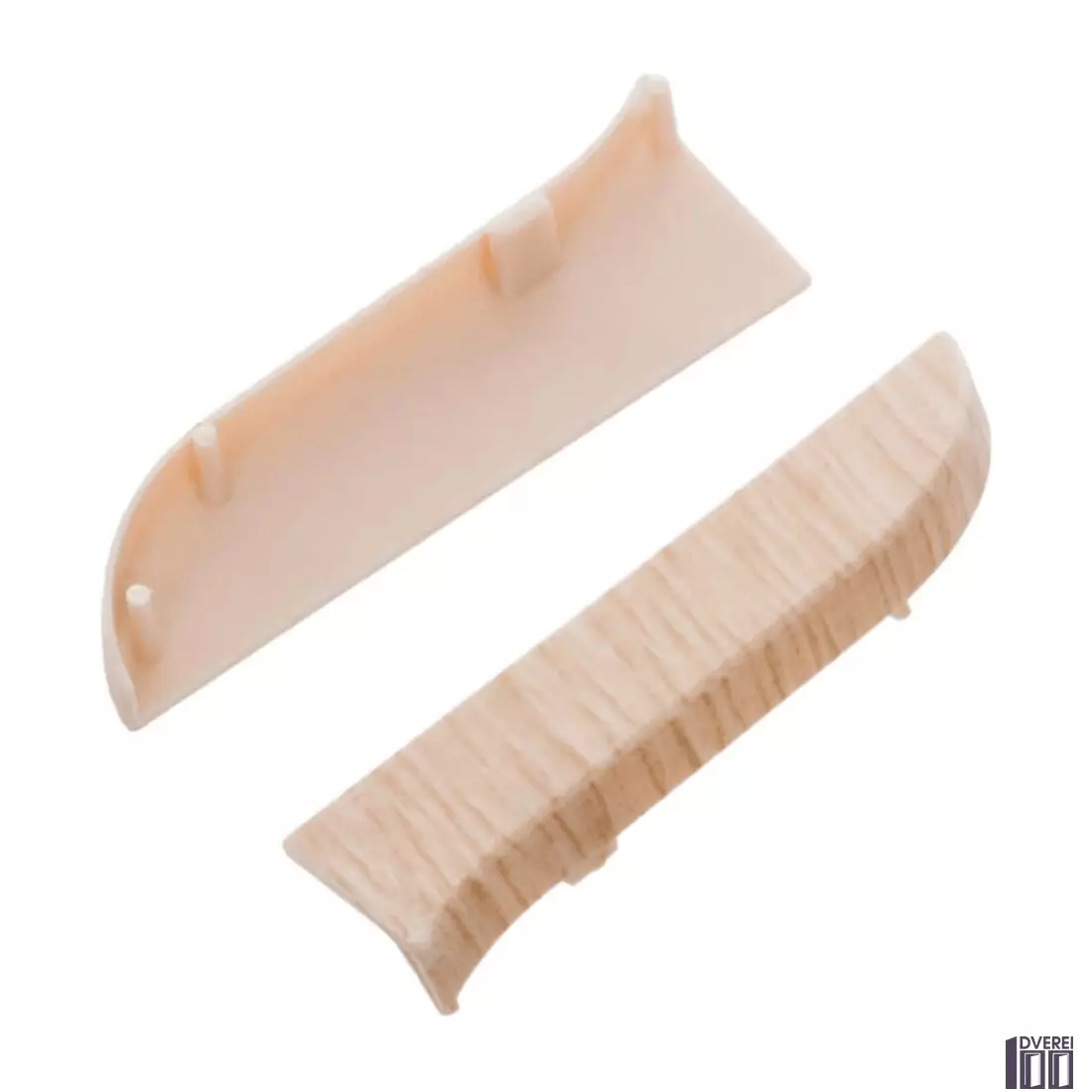 Заглушка для плінтуса з Кабе каналом ліва (Ясень)_2