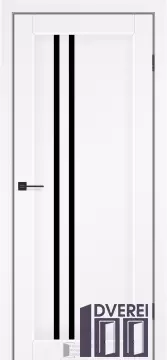 Двері міжкімнатні КДФ Прага (Білий мат) скло BLK