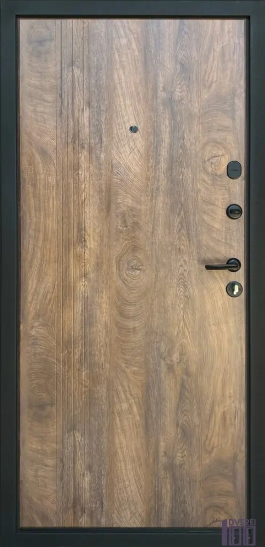 Двері вхідні метал/мдф БЦ- Хортиця Мідь антік /спил коньячний_2