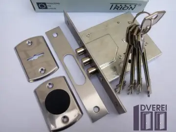 Замок врізний сувальдний TRION допов.1082 (888) 5 ключів (B-51)