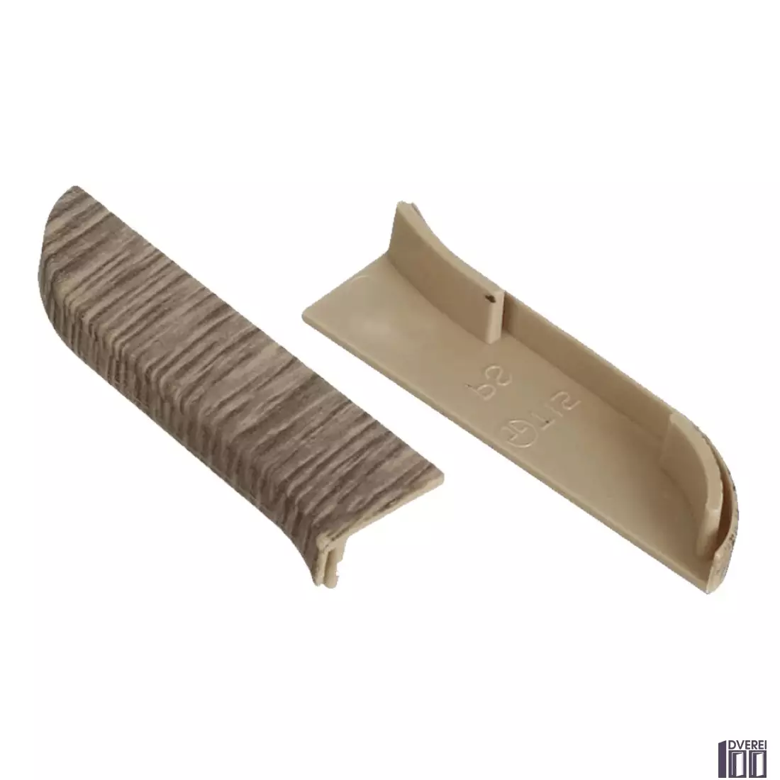 Заглушка для плінтуса з кабельканалом права (дуб темний)_2